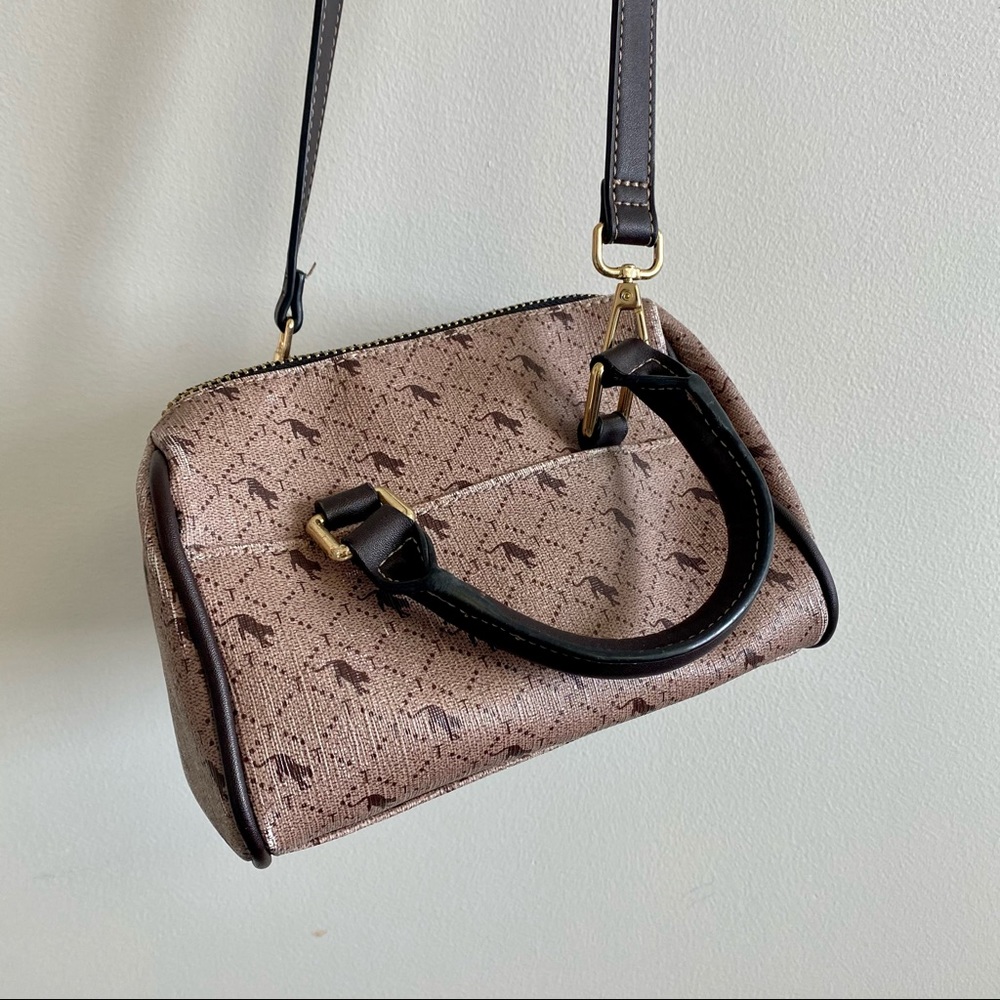 Topshop Brown Mini Duffle Style Purse